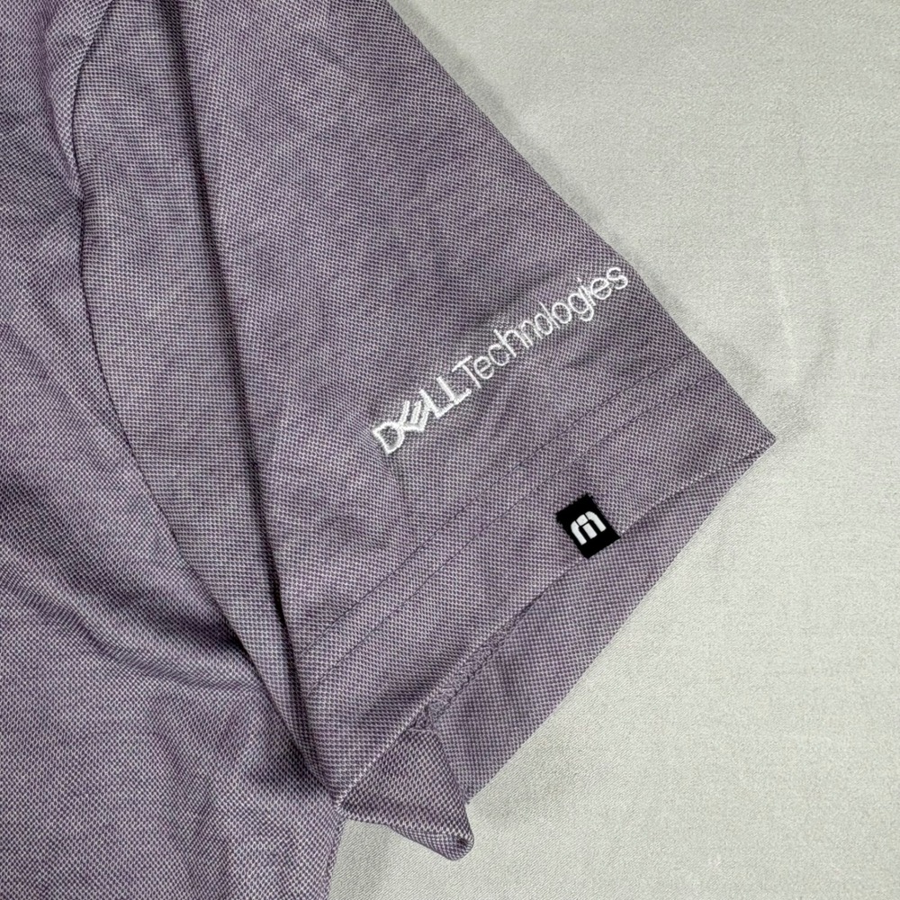 TravisMathew Oceanside Heather Polo Shirt Womens Medium Purple Sage Dell NEW - Picture 3 of 9